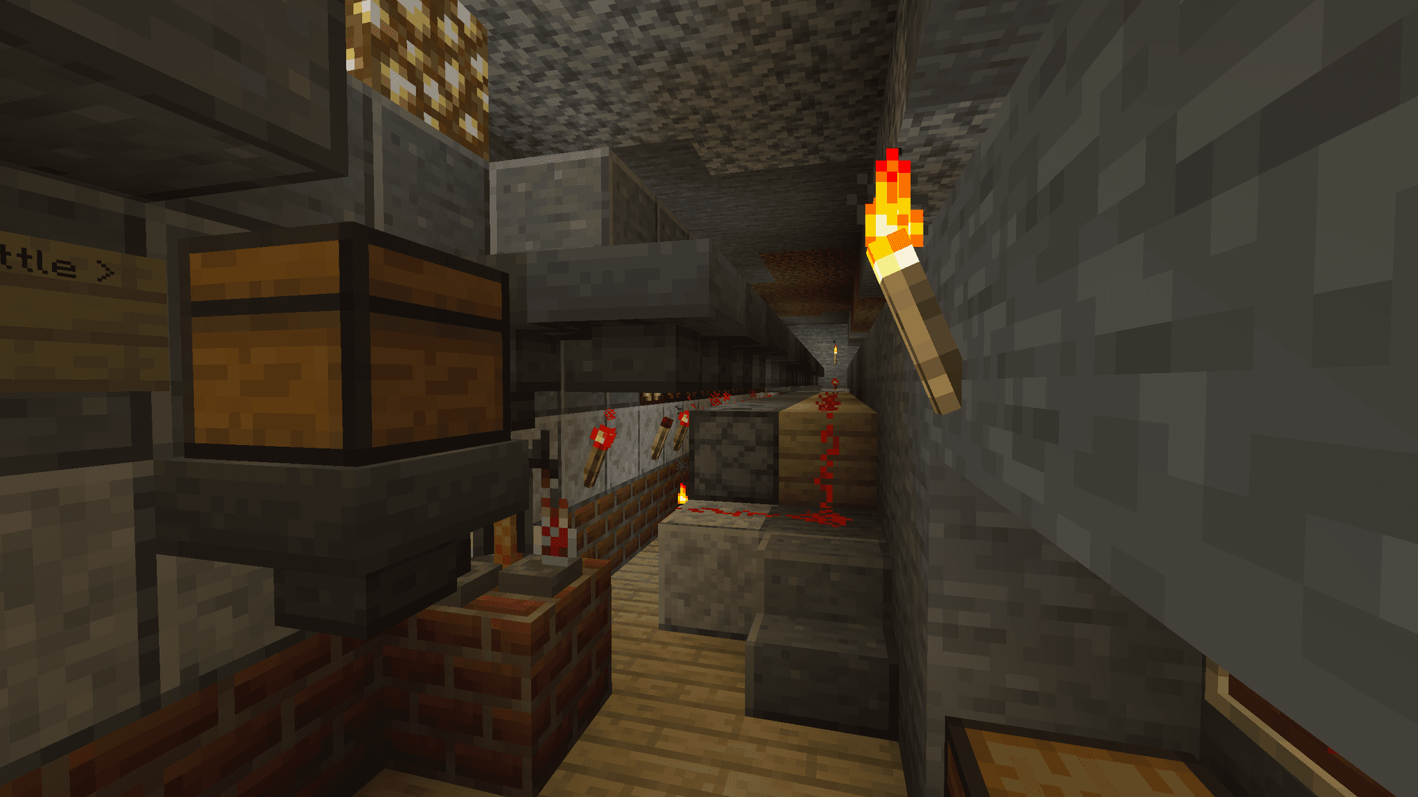 Rear view of potion making machine