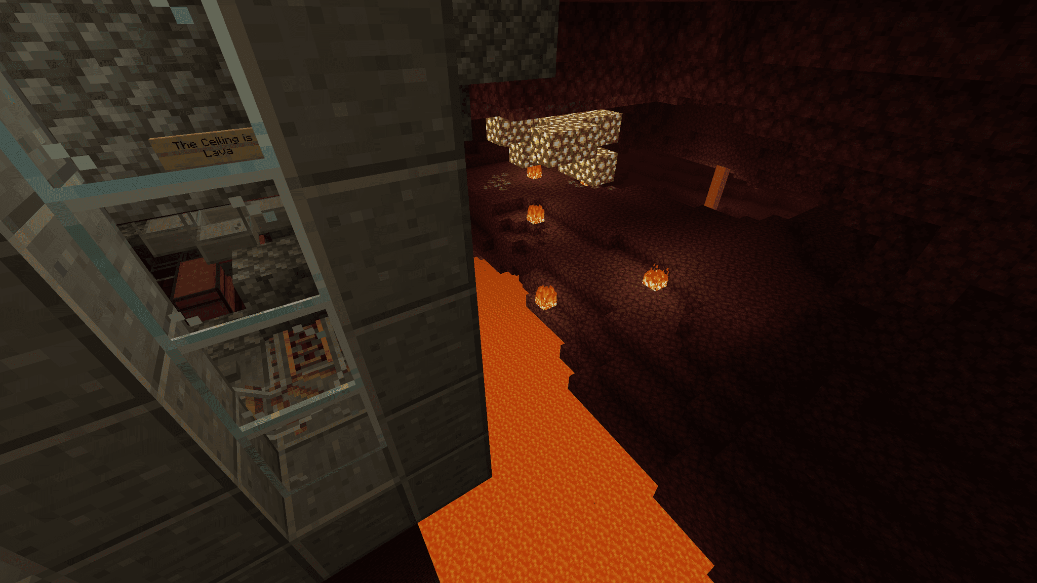 The ceiling is lava